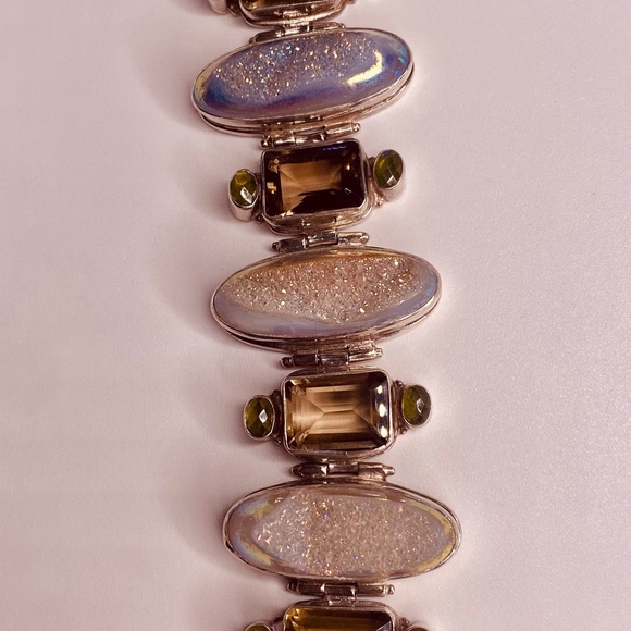 SEMI PRECIOUS STONE, WOOD BALL STRETCH BRACELET 4 PC - Picture 5 of 11